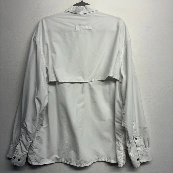 LL Bean Men’s Button Down Shirt XL Tall White Vented - Picture 2 of 8